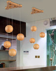 Nordic Solid Wood Sphere Chandelier