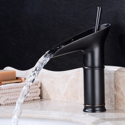 Elevate your bathroom aesthetic with our Bronze Above Counter Basin Faucet. Specifically designed for vessel sinks, this tall art faucet features a stunning antique bronze finish and a graceful silhouette. Shop the centerpiece for your luxury washbasin at nordadecor.eu