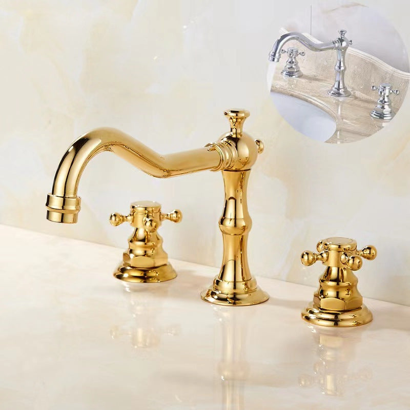 Bring Parisian elegance to your vanity with our French Retro Three-Hole Faucet. Crafted with a timeless vintage silhouette and premium materials, this widespread basin mixer offers classic style with modern durability. Explore the collection at nordadecor.eu