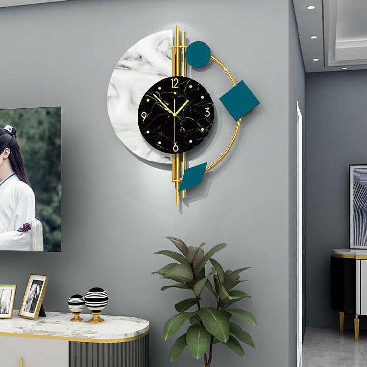 Modern decorative wall clocks for home and office on white background.