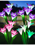 Solar Lily Flower Lights LED Solar Garden Light Lawn Light Landscape Light Waterproof Flower Light